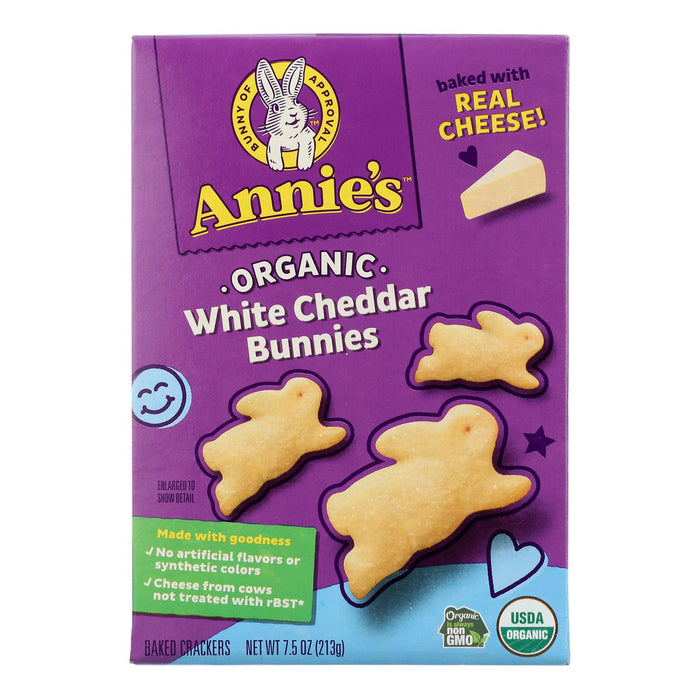 Annie's Organic White Cheddar Bunnies Baked Snack Crackers, 7.5 oz