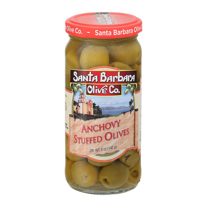 Santa Barbara Bars Santa Barbara Olive Co. Anchovy Stuffed Olives -Case Of 6 - 5 Oz