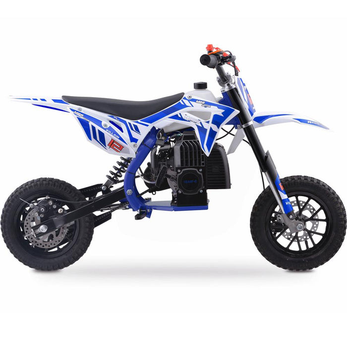 Mototec Villain 52cc 2-stroke Kids Gas Dirt Bike Blue.