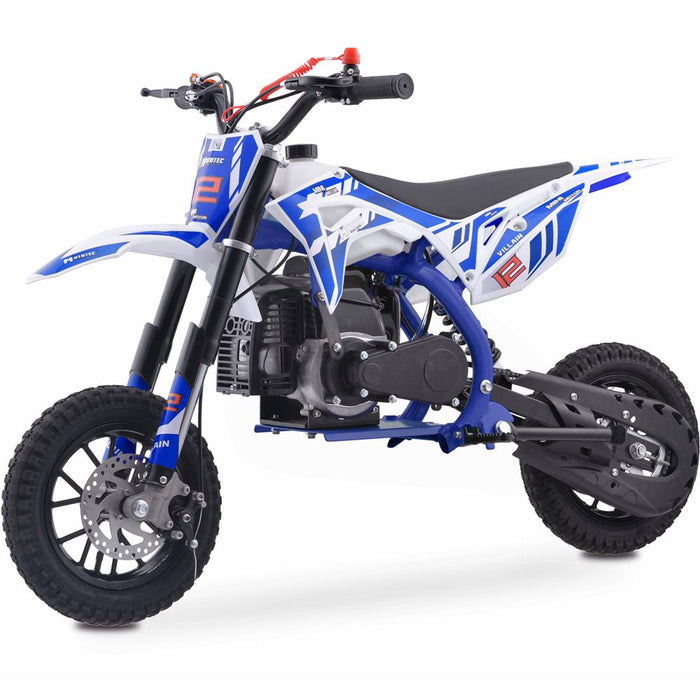 Mototec Villain 52cc 2-stroke Kids Gas Dirt Bike Blue.