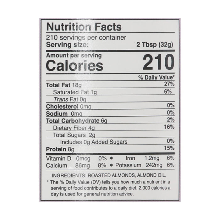 East Wind Almond Butter - Smooth - 15 Lb