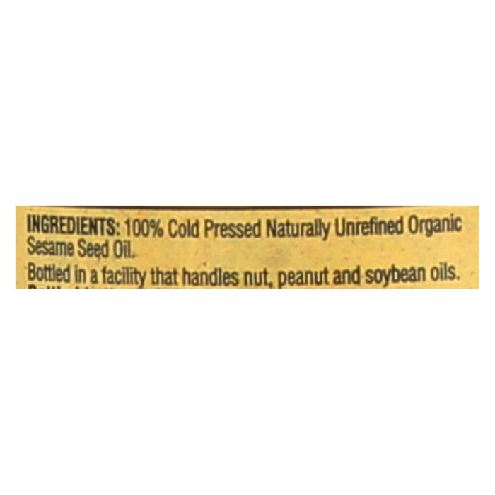 Napa Valley Naturals Organic Cold Pressed Sesame Oil - Case Of 12 - 12.7 Fl Oz.