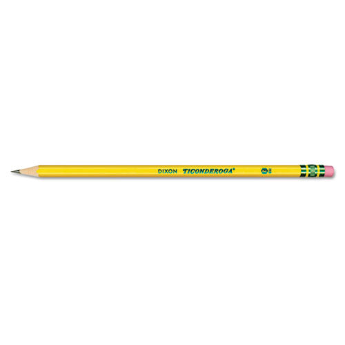 TICONDEROGA Pencils, Wood-Cased, Pre-Sharpened, #2 HB Soft, Yellow, 18 Count -X13818