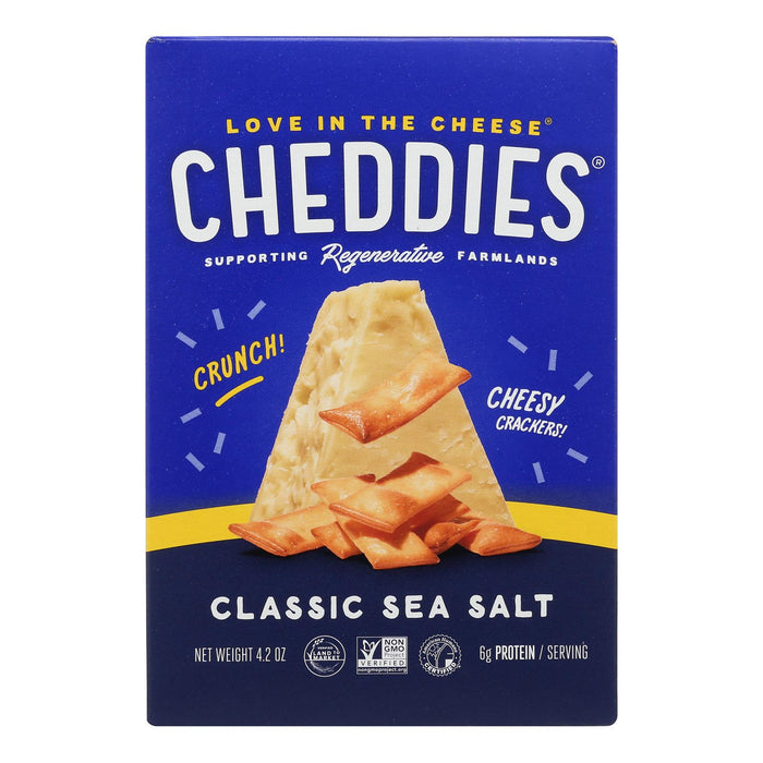 Cheddies -Cracker Organic Cheddar Classic Sea Salt - Case Of 6 - 4.2 Ounces