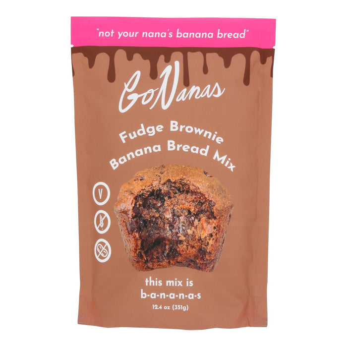Gonanas - Mixed Banana Bread Fudge Brownie - Case Of 6 -12.4 Ounces