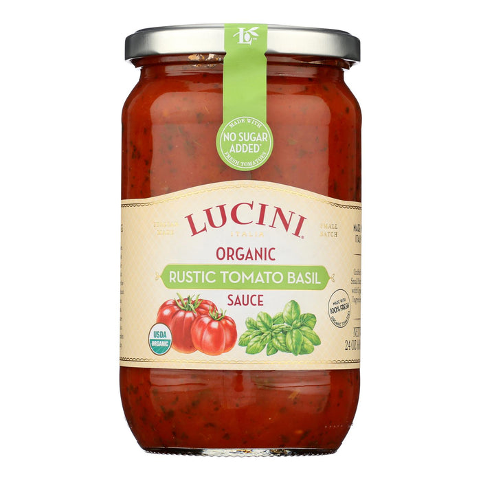 Lucini Italia - Pasta Sauce Organic Tomato Basil -Case Of 6 - 24 Ounces