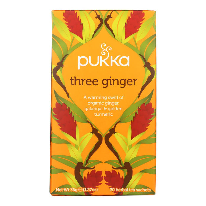 Pukka -Tea Organic Two Three Ginger - Case Of 4-20 Bags