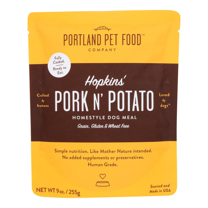 Portland Pet Food Company -Dog Meal Hmstyl Pork Pot - Case Of 8-9 Oz