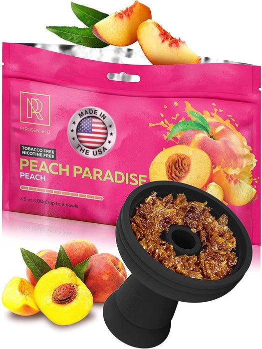 Peach Hookah Flavor Herbal Hookah Peach Shisha   100 Gram   3.5 ounce Hookah Shisha Tobacco Free Molasses Hookah Tobacco & Nicotine Free Shisha with Organic Shisha Hookah Flavors (Pack of 1)