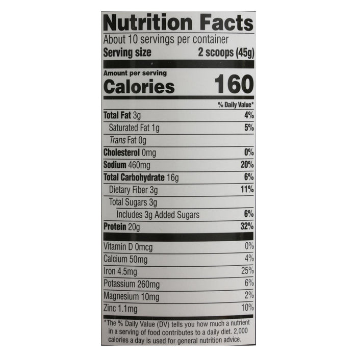 Evolve Real Plant-powered Classic Chocolate Flavor Protein Powder  - 1 Each - 16 Oz.