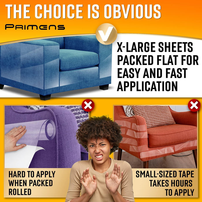 Heavy Duty Cat Scratch Deterrent Furniture Protectors for Sofa Doors Clear Couch Protectors from Cats Scratching Anti Cat Scratch Tape Guards 16 Sheets