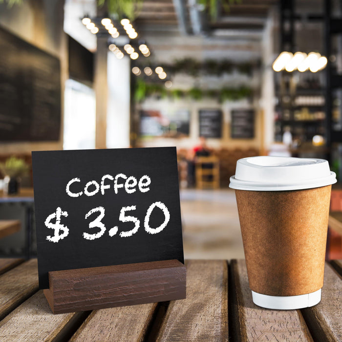 12 Pack Wood Place Card Holder   Small Place Card Holders for Table   Brown Table Number Holders for Wedding   Table Sign Holders   Picture   Wooden Photo Holders for Tables   Mini Place Card Stands