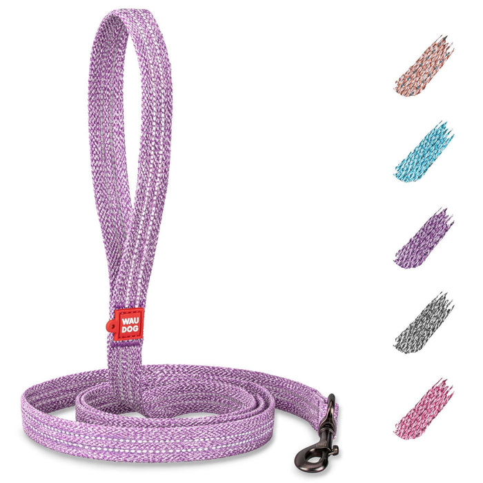 WAUDOG Recycled Cotton Dog Leash 6 Ft   10 Ft Eco Friendly Collar for Small Medium & Large Dogs   Reflective Dog Leash for Medium Dogs   Strong Leashes for Large Breed Dogs Puppy Leash for Small Dogs