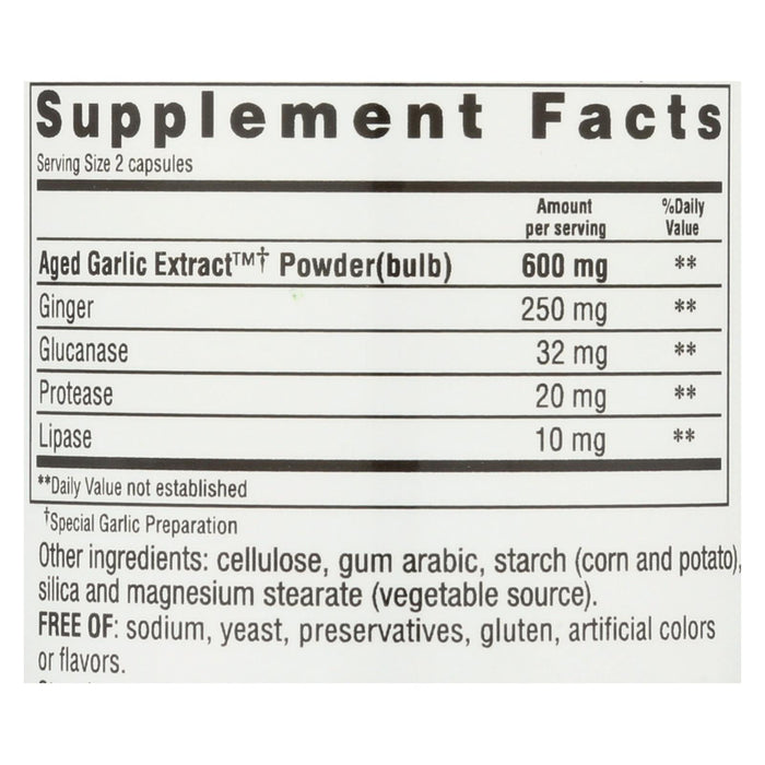 Kyolic - Aged Garlic Extract Candida Cleanse And Digestion Formula 102 -100 Vegetarian Capsules