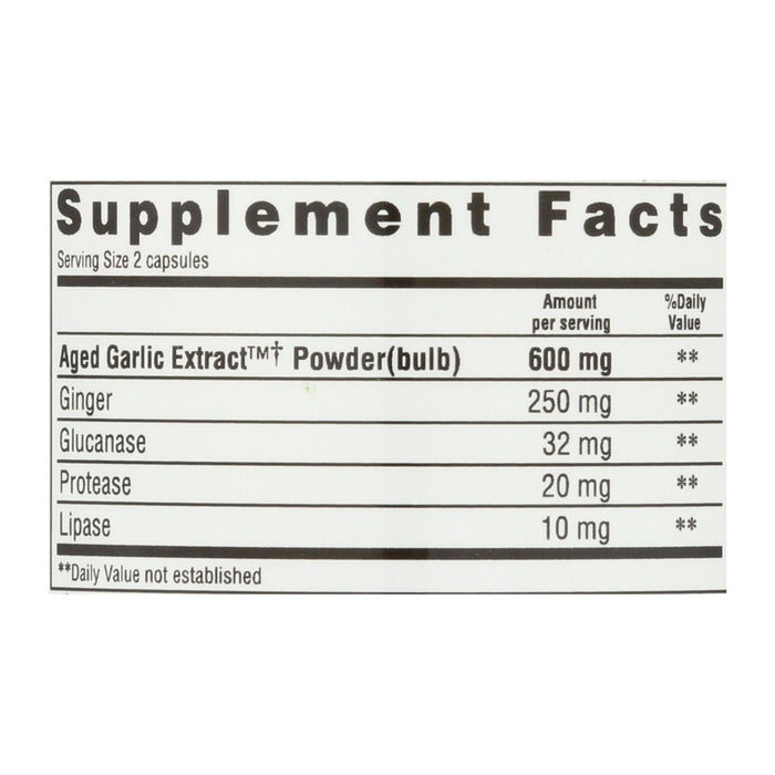 Kyolic - Aged Garlic Extract Candida Cleanse And Digestion Formula 102 -100 Vegetarian Capsules