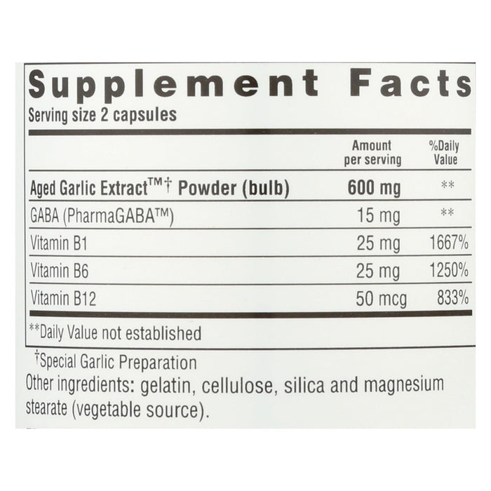Kyolic - Aged Garlic Extract Stress And Fatigue Relief Formula 101 - 200 Capsules.