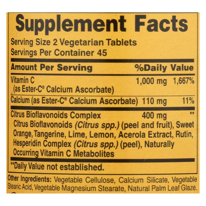 American Health - Ester-c With Citrus Bioflavonoids - 500 Mg - 90 Vegetarian Tablets.