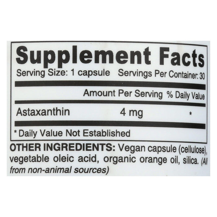 Deva Vegan Vitamins - Astaxanthin Super Antioxidant - 4 Mg - 30 Capsules.