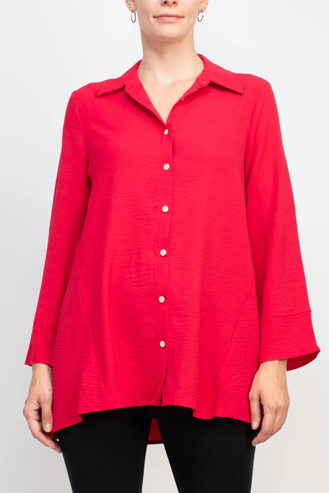 Counterparts collared 3/4 sleeve solid shirt