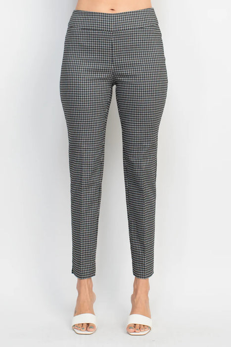 Counterparts banded mid waist slim leg multi print millennium pant