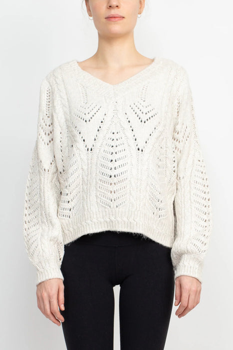 Philosphy V- Neck Long Sleeves Knit Top