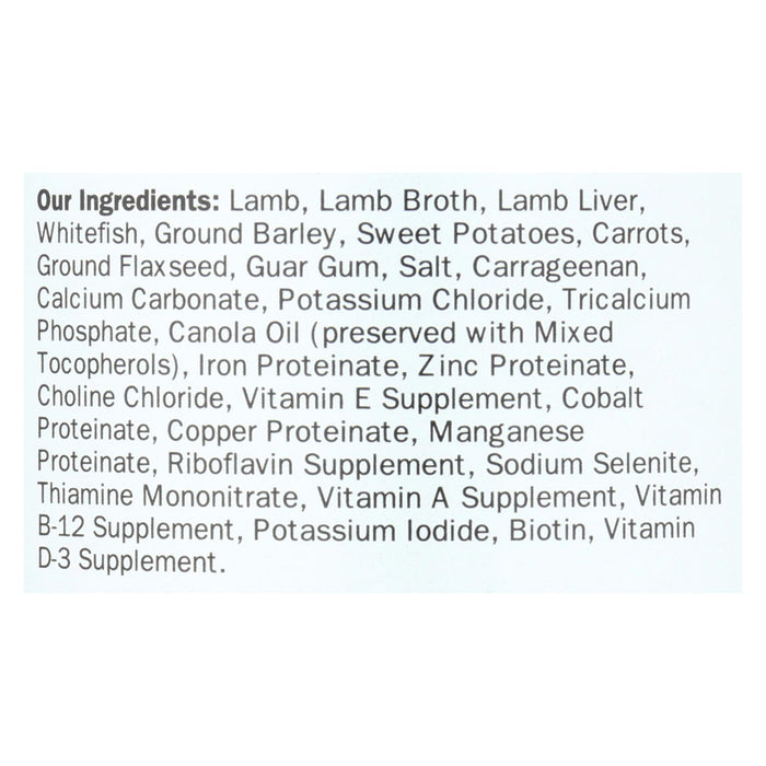 Wellness Pet Products Dog Food - Lamb And Sweet Potato Recipe - Case Of 12 - 12.5 Oz