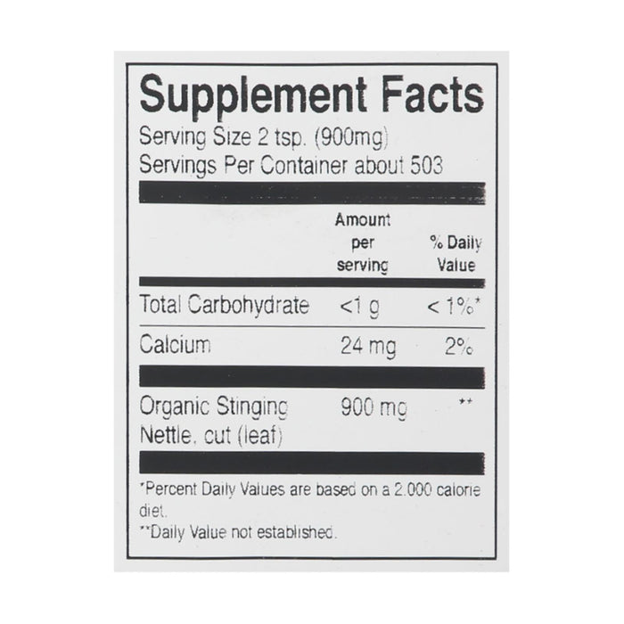 Frontier Herb Nettle Leaf Cut & Sifted -Single Bulk Item - 1lb