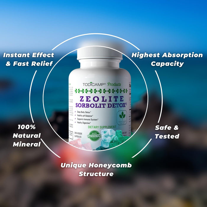 Zeolite Detox Capsules   120 Zeolite Capsules   1 2 µm Clinoptilolite Zeolite Detox   2 Months Supply Zeolite Clinoptilolite Capsules   Zeolite Sorbolit Detox   Zeolite Pills