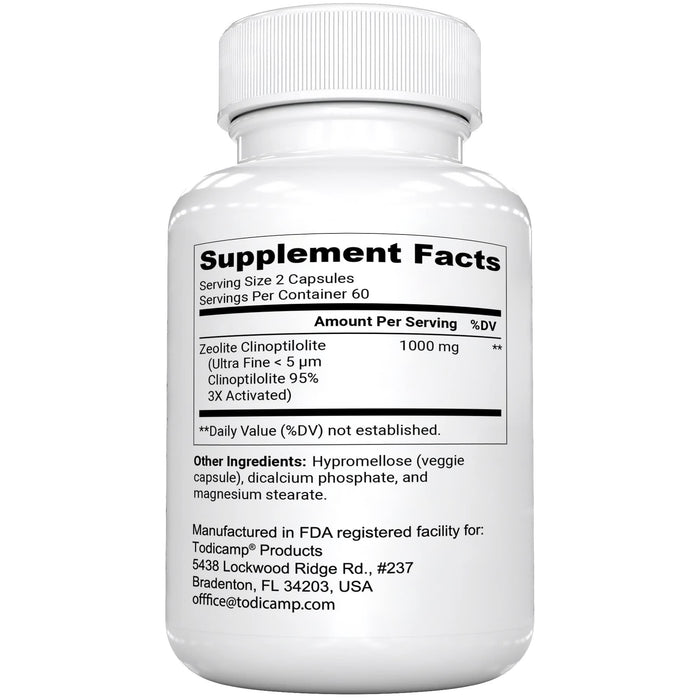 Zeolite Detox Capsules   120 Zeolite Capsules   1 2 µm Clinoptilolite Zeolite Detox   2 Months Supply Zeolite Clinoptilolite Capsules   Zeolite Sorbolit Detox   Zeolite Pills