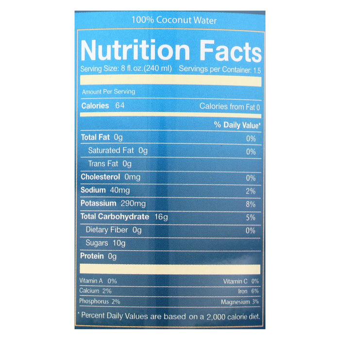 Blue Monkey Coconut Water -Natural - Case Of 24 - 11.2 Oz.