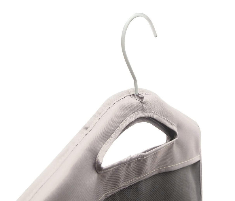 The Fine Living Co. Hanging Laundry Hamper Bag for Closet Heavy Duty Hanging Closet hamper Closet Laundry Basket with 2 Strong Metal Hangers Space Saving Closet Hamper Organizer (Beige)