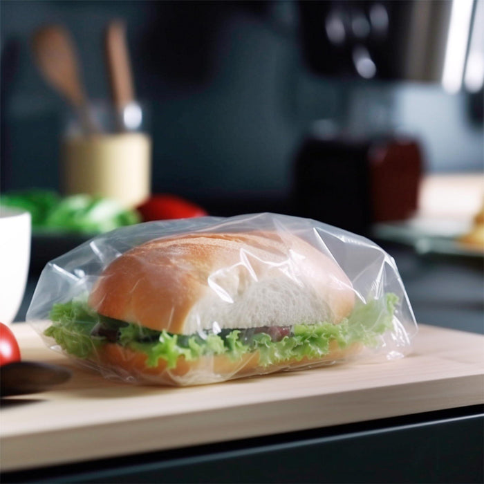 Fold Top Plastic Sandwich Bags 6.75 x 6.75 Inches. Pack of 2000 Clear Plastic Sandwich Baggies with Flip Top Closure. 0.36 Mil Thick Polyethylene Waterproof Sandwich Bags Fold Over