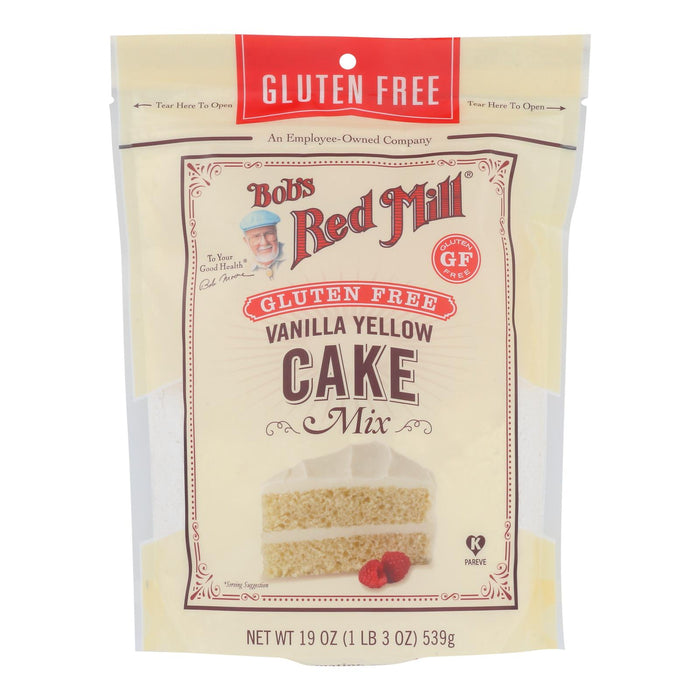 Bob's Red Mill - Cake Mix Vanilla Yellow Gluten Free - Case Of 4-19 Oz