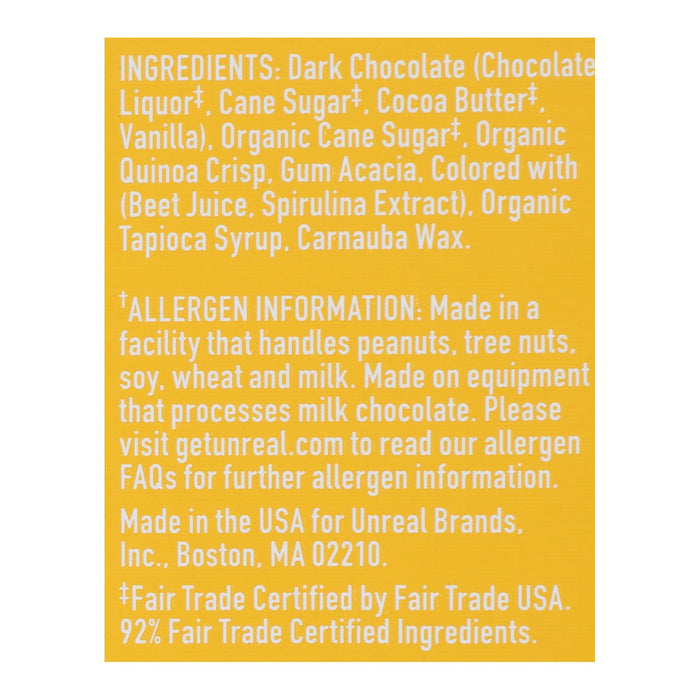 Unreal - Crispy Quinoa Chocolate Gems - Dark Chocolate - Case Of 6 - 5 Oz