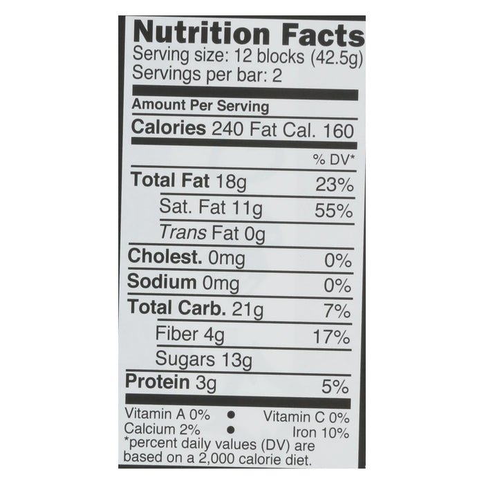 Divine - Bar Dark Chocolate 70% Gng/orng - Case Of 12 - 3  Oz