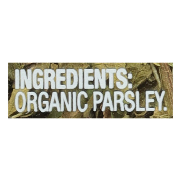 Simply Organic -Parsley Flakes Organic - Case Of 6 - 0.26 Ounces