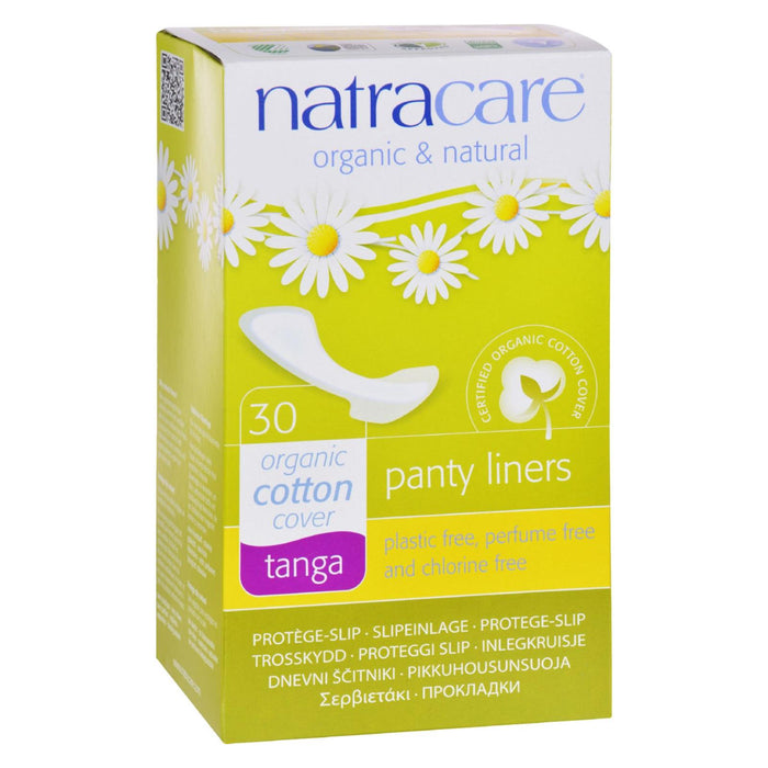 Natracare Natural Tanga Style Panty Liners - 30 Pack.