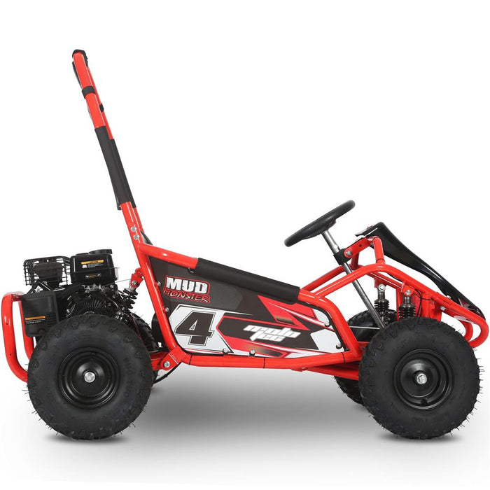 Mototec Mud Monster 98cc Go Kart Full Suspension Red.