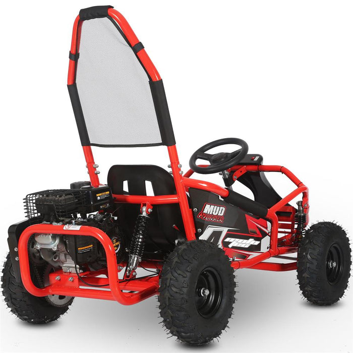 Mototec Mud Monster 98cc Go Kart Full Suspension Red.
