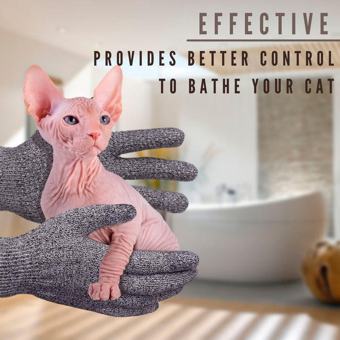 Kotomoda Sphynx Hairless Cats Carbonized Bamboo Bath Exfoliating Gloves Charcoal Bamboo Shower Body Scrub