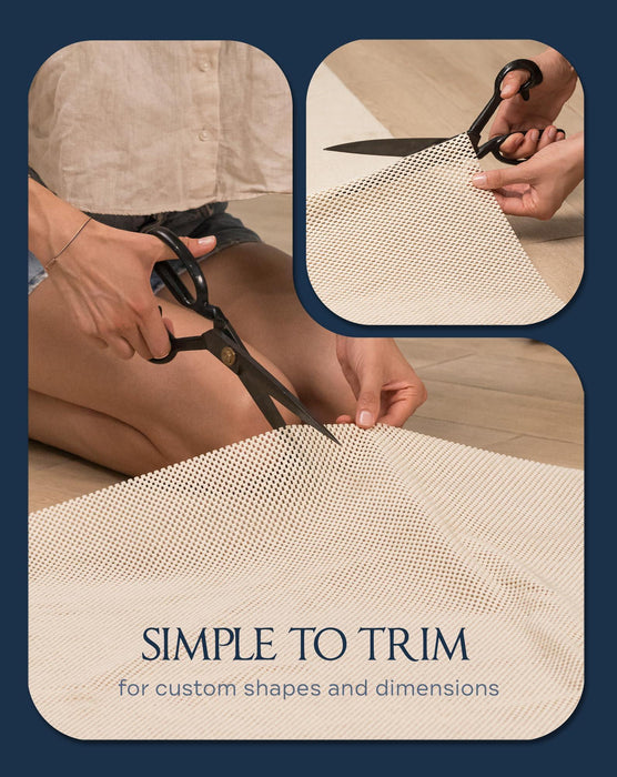 Non Slip Rug Pad Gripper   2 x 10 Ft Anti Skid Carpet Mat Provides Protection for Hardwood Floors and Hard Surfaces Extra Strong Grip and Thick Padding for Safe and in Place Your Area Rugs & Runners