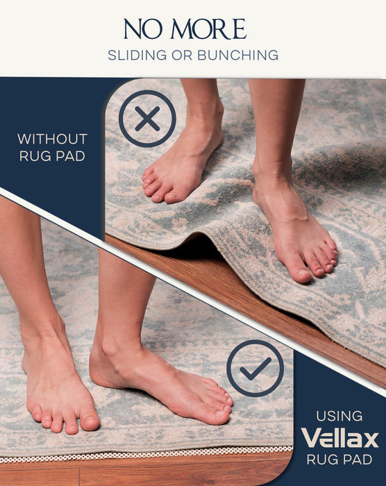 Non Slip Rug Pad Gripper   2 x 10 Ft Anti Skid Carpet Mat Provides Protection for Hardwood Floors and Hard Surfaces Extra Strong Grip and Thick Padding for Safe and in Place Your Area Rugs & Runners