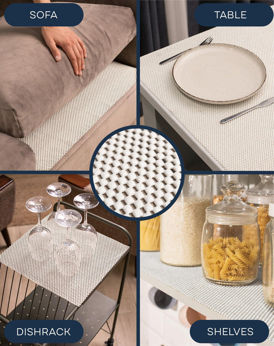 Non Slip Rug Pad Gripper   2 x 10 Ft Anti Skid Carpet Mat Provides Protection for Hardwood Floors and Hard Surfaces Extra Strong Grip and Thick Padding for Safe and in Place Your Area Rugs & Runners