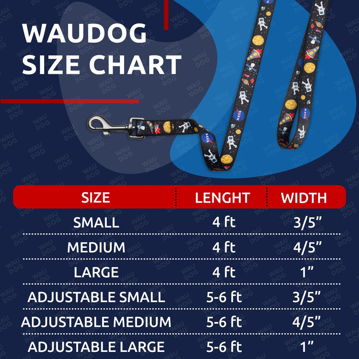 WAUDOG Nylon Dog Leash for Small Dogs and Medium Dogs 4 Ft   Strong Dog Leash for Large Dogs   Heavy Duty Dog Leashes for Large Breed Dogs & Puppy Leash for Small Boy & Girl Dogs