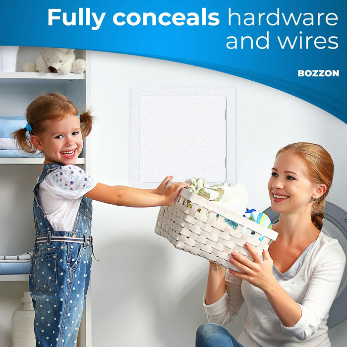 Access Panel for Drywall   18 x 18 inch   Wall Hole Cover   Access Door   Plumbing Access Panel for Drywall   Heavy Durable Plastic White