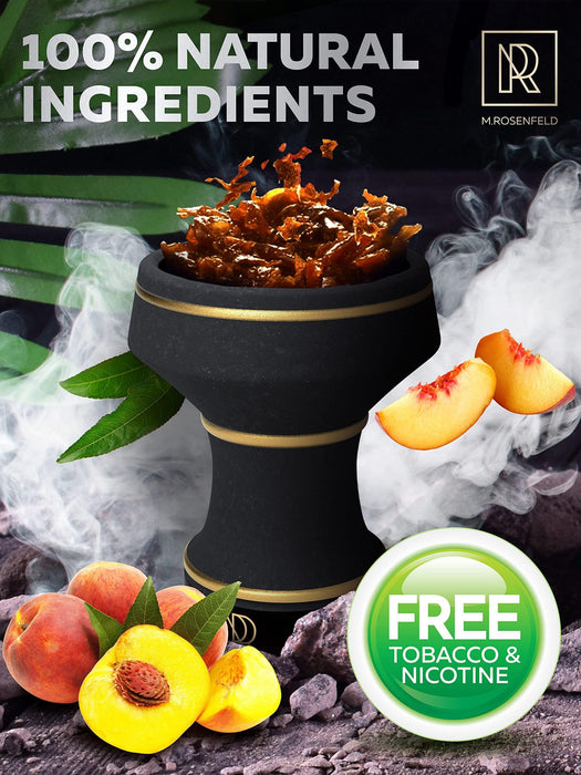 Peach Hookah Flavor Herbal Hookah Peach Shisha   100 Gram   3.5 ounce Hookah Shisha Tobacco Free Molasses Hookah Tobacco & Nicotine Free Shisha with Organic Shisha Hookah Flavors (Pack of 1)