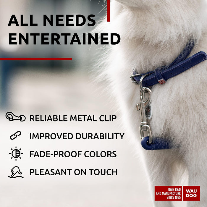 Rolled Leather Dog Leash 4Ft * 0.3 in for Small Medium and Large Dogs   Heavy Duty Leather Puppy Leash for Outdoor Walking Running Training   Strong Dog Leashes for Large Breed Dogs (Purple)