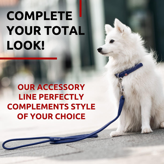 Rolled Leather Dog Leash 4Ft * 0.3 in for Small Medium and Large Dogs   Heavy Duty Leather Puppy Leash for Outdoor Walking Running Training   Strong Dog Leashes for Large Breed Dogs (Purple)