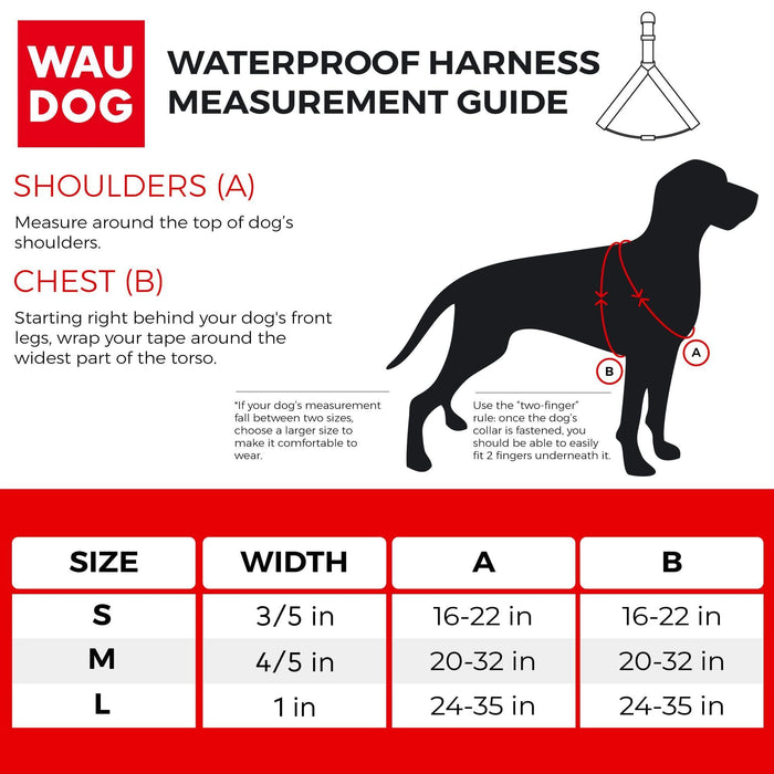 Waterproof Dog Harness (Blue   9 16 16 22 in) o