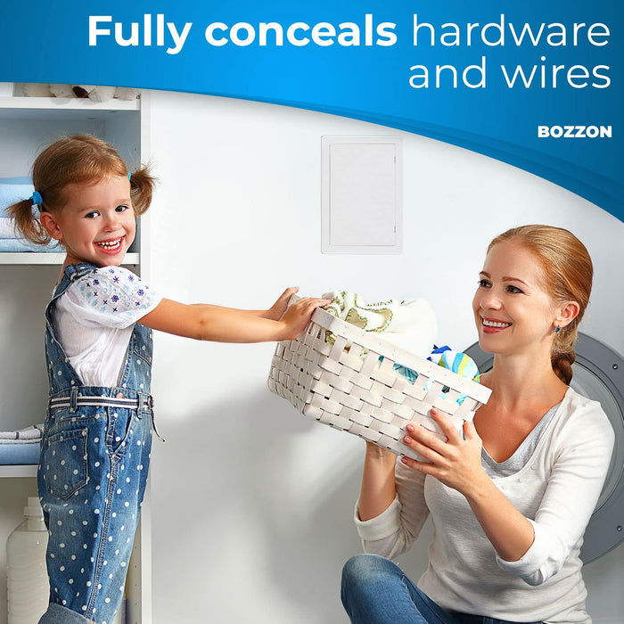 Access Panel for Drywall   6 x 9 inch   Wall Hole Cover   Access Door   Plumbing Access Panel for Drywall   Heavy Durable Plastic White